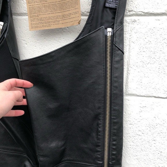 Harley Davidson New with Tags Black Leather Chaps size XS - Picture 15 of 15